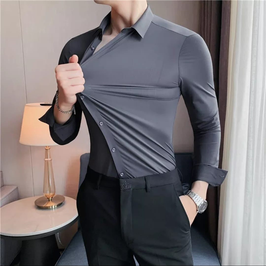 Camisa Social TechStyle Pro 2024 - [Tela Antiamasado Dry Blank - 83% Algodón Egipcio y 17% Elastano]