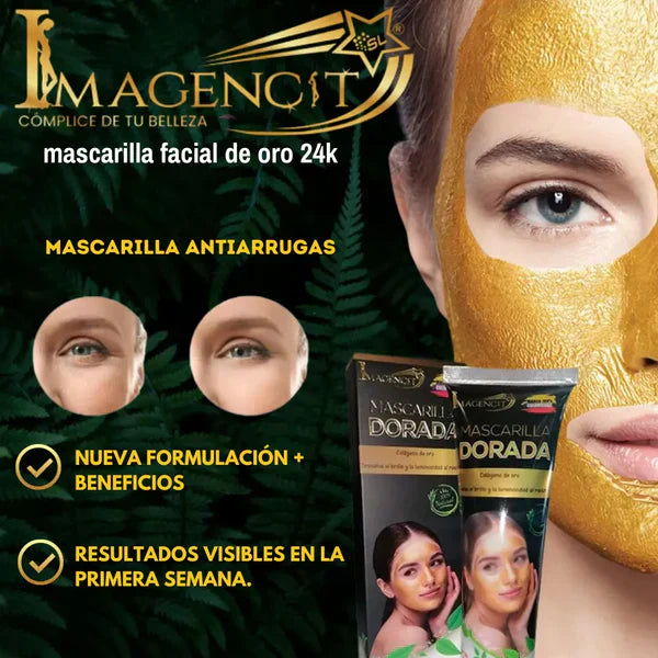 Mascarilla Facial de colágeno con Oro